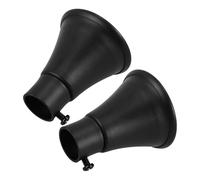 Happyyami 2 pièces Embouts de Tringle à Rideaux Fer Lot de Finitions Décoratives Rondes Noires Résistantes pour Fenêtres Accessoires Rideaux Modernes et Élégants