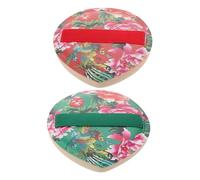 Happyyami 2 Pièces Éponges Triangulaires Imprimées Fleurs Humides et Sèches et Non Absorbantes pour Fond Correcteur