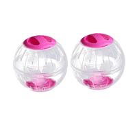 Happyyami 2 Pièces Petit Animal Courir Autour De La Balle Piste De Hamster Jouet Petit Ballon De Course pour Animaux De Compagnie Roue De Hamster Petit Animal De Compagnie Courir Rat Rose