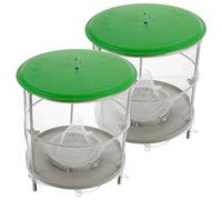 Happyyami 2 Pièces Piège À Mouches Suspendu avec Couverture Anti-Pluie en Maille pour Extérieur Attrape-Insectes Léger Et Résistant Aux Intempéries Idéal pour Jardin Et Terrasse