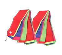 Happyyami 2 Pièces Queue de Cerf-Volant Colorée 15m Légère et Résistante en Tissu Chimique, Accessoires Décoratifs pour Cerfs-Volants en Plein Air et Plage