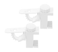 Happyyami 2 Pièces Support de Rideau Réglable sans Perçage Lot de Clips Plastique pour Installation Facile sur Fenêtres pour Maison et Camping