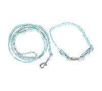 Happyyami 2 Pièces Traction de Collier d'animal de Compagnie Chiot et Laisse Ceinture de Marche pour Chien âcher Dog Leash Dog Collar Collier pour Animaux de Compagnie col Ajustable Chiffon
