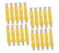 Happyyami 20Pcs Rabbit Toys cobaye Toys for Bunny Cage friandises pour Cochon d'Inde à mâcher Lapin foins Jouets à mâcher réconfortants perroquets mâchant des Jouets Doux Bambou Yellow