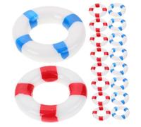 Happyyami 24 Pièces Bouées Miniatures Nautiques Résine Décorations pour et Terrariums Ornements Marins pour Miniatures