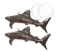 Happyyami 2ensembles Décoration Flottante De Requin Cartoon pour Aquarium Accessoires Adorables pour Bac à Poissons Dispositif Flottant