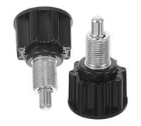 Happyyami 2pcs Goupilles de Traction pour Vélo d'exercice, Bouton Réglable en Abs Noir, Accessoires Polyvalents pour Équipement de Fitness en Salle Commerciale