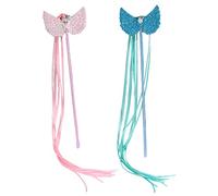Happyyami 2pièces Angel Wings Tassel Cat Teaser Stick Jouet Interactif pour Chat pour Jeu Et Exercice