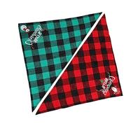 Happyyami 2pièces Bandanas De Noël pour Chiens Plaid Écharpes Triangulaires pour Animaux De Compagnie Accessoires Festifs pour Chiens pour Fêtes Photos