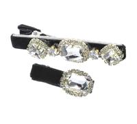 Happyyami 2pièces Barrette Vintage Avec Rhinestones Clip à Cheveux Duckbilled Élégant Pour Frange Et