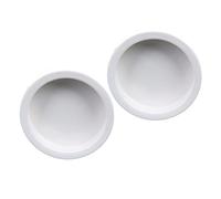 Happyyami 2pièces Bol Épais pour Nourriture Et Reptile Plat Anti-Fuite pour Lézard Blanc Rond