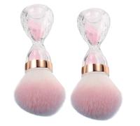 Happyyami 2pièces Brosse à Ongles Acrylique Pour Enlever La Poussière Sablier Unique Douce Pour Soin Des Ongles Peau Tête Pour Nettoyage Rapide Usage Pour Outils De Maquillage