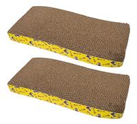 Happyyami 2pièces Grattoirs Carton Résistants à Usure pour Chats Planche à Gratter Pratique Et Décorative pour Éviter Les Dommages Aux Meubles
