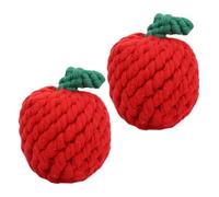 Happyyami 2pièces Jouet à Mâcher Corde Forme De Pomme pour Chiens Jouet Éducatif pour Chiots Stimule La Mastication Et Prévient Les Dégâts à Domicile