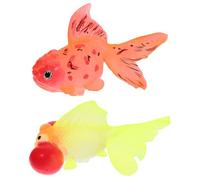 Happyyami 2pièces Modèles De Poissons Silicone Lumineux pour Décoration De Réservoirs Aquatiques Ornements De Poissons Artificiels pour Aquariums
