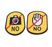 Happyyami 2pièces Patches pour Chien Étiquettes Amovibles Ne Et Ne Photographier pour De Chien Signaux Haute Visibilité pour Animaux De Service