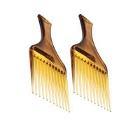 Happyyami 2pièces Peigne Afro Plastique De Large Dents Pour Coiffage Et Démêlage Facile Cheveux Bouclés Et Crépus