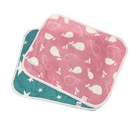 Happyyami 2pièces Tapis Lavables pour Rongeurs Alèse Réutilisable pour Cage De Cobaye Hamster Et Hérisson Absorbante Et Confortable Étoilé Animaux Marins