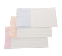 Happyyami 3 Paquets de Recharges pour Agenda à Trois Volets : Feuilles Mobiles Lignées M5/a6 pour Classeur à 5 Trous - 20 X 10 Cm (8 X 4 Pouces), 120 G/m², pour La Planification Quotidienne,