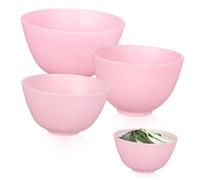 Happyyami 3 Pièces Bol En Silicone Bol à Outils De Bricolage Bols De Masque Facial Outil Cosmétique Diy Kit Spa Visage Produit Esthéticienne Aux Bols Faciaux Bol De Boue Rose Gel De Silice