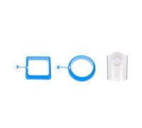 Happyyami 3 Pièces Cercle d'alimentation des Poissons Filets appât mangeoire à Poisson Flottante Anneaux d'alimentation en Acrylique pour Poissons Fournitures d'aquarium Gel de silice