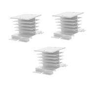 Happyyami 3 Pièces Dissipateur de Chaleur Aluminium pour Relais SSR Bloc de Refroidissement pour Dissipation Thermique Automatisation Industrielle