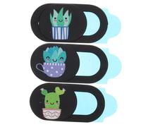 Happyyami 3pièces Cache Webcam Motif Cactus Protection Vie Privée Ultra Fin pour Ordinateur Portable Tablette