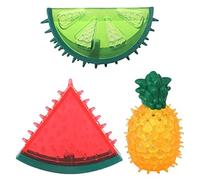 Happyyami 3pièces Jouets à Mâcher pour Chien Jouets Dentaires Éducatifs avec Sifflet Améliorez Intelligence Santé De Votre Animal