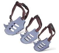 Happyyami 3pièces Muselière Réglable Doux pour Chiens De Conçu pour Éviter Les Morsures Aboiements Respirant Et Confortable pour Toutes De Chiens