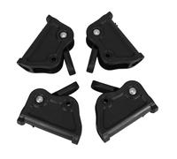 Happyyami 4 Pièces Accessoires pour Chaise Longue Noir en Plastique, Connexion Sécurisée et Résistance à l'usure, pour Camping et Extérieur, Lot