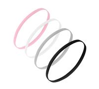Happyyami 4 Pièces Bandeau Antidérapant Sportif Bandeaux D'entraînement Hairband Durable Élastiques à Cheveux Bande De Cheveux Anti-transpiration Transpirer Gel De Silice
