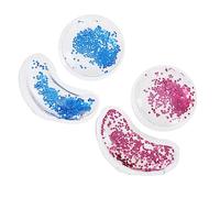 Happyyami 4 Pièces Packs de Gel Refroidissant pour Yeux Patches Gel avec Sequins Réutilisables pour Gonflements Oculaire Soins Contour des Yeux