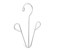 Happyyami 4 Pièces Séchoir à Chaussures Suspendu en Acier Inoxydable Argenté 4 Clips Latéraux, Adapté pour Sécher et Organiser Les Chaussures des Familles en Intérieur