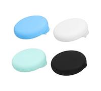 Happyyami 4 pièces Support Silicone pour Tracker Air avec Épingles de Sécurité Étui Compatible avec Apple pour Vêtements Garçon Fille et Adultes Noir Blanc Menthe Bleu