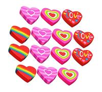 Happyyami 48 pièces Gommes Forme de Cœur Colorées pour Garçon Fille de Mini Gommes Amusantes pour Dessiner et Effacer Parfaites pour Fournitures Scolaires des Tout Petits
