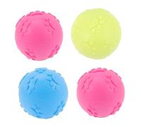 Happyyami 4pièces Quatuor De Balles à Mordre pour Chiens Jouets Squeaky pour Nettoyage Et Amusement des Animaux Couleurs Aléatoires
