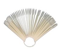 Happyyami 50pièces Nuancier Ongles Naturel Présentoir Manucure Bâtonnets Pour Nail Art Accessoires Pratique Et Palette Vernis Ongles Supplies