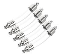 Happyyami 5pcs Flacons en Verre Clair Bouchon à Vis en Métal Argenté, Décoratifs et Pouvant Contenir des Feuilles, pour Bijoux et Créations Artisanales
