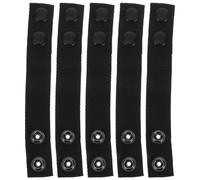 Happyyami 5pcs Passants de Ceinture Multifonctions en Nylon Noir Boutons-Pression, Fixation Sécurisée en Tissu Oxford et Alliage de Zinc, Accessoires Utilitaires pour Randonnée et Travail