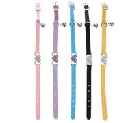 Happyyami 5Pcs Pet Collar Chiens Chaîne Puppy Kit De Welping Carhart Colli De Chien Puppy Id Couverture De Compagnie De Célèbre Bark Puppies Extra Small Kitten Collar avec Bell Hudson Dog