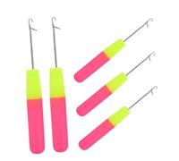 Happyyami 5pièces Crochet Pour Locks Cheveux Aiguille De Tricotage De Outils De Cheveux Accessoires Ergonomiques