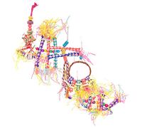 Happyyami 5pièces Jouet Suspendu pour Oiseaux Jouet à Mâcher Tressé pour Perruches Et Oiseaux Accessoire Interactif pour Volière Et Décoration Maison