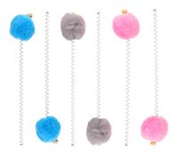 Happyyami 6 Pièces Suceur Chat Teaser Interactive Cat Toy Bulles pour Chats de Dentition pour Chat Morsure de Chat Cage à Chat de Canne à pêche pour Chat d'aspiration PVC