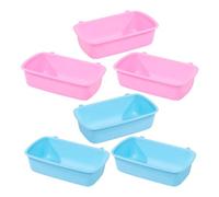 Happyyami 6pcs Bols Suspendus pour Hamster en PP, Gamelles Faciles à Transporter et Entièrement Lavables, Accessoires pour Petits Animaux en Cage