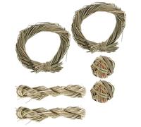 Happyyami 6pièces Jouets à Mâcher Herbe Tissée pour Et Petits Animaux Jouets De Nettoyage des Dents pour Hamsters Et Cobayes Amusants Et