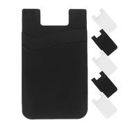 Happyyami 6pièces Porte-Cartes Adhésif pour Téléphone De Noirs Blancs Étui Pratique pour Cartes De Crédit Et Espèces Compatible avec Les Smartphones