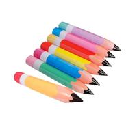 Happyyami 7 Pièces Crayon Gonflable PVC Extra Large pour Rentrée Scolaire Décoration de Salle de Classe Jouets Colorés Orange Jaune Rose Bleu Vert et Rouge