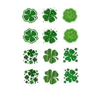 Happyyami 72pièces Temporaires Saint-patrick Autocollants De Trèfle à Quatre Pour Garçon Fille Et Adultes