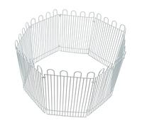 Happyyami 8 Pièces Enclos pour Hamsters Chenil Chien Porte pour Animaux De Compagnie Portail pour Chiens Rat Clôture pour Chien D'intérieur Clôture Électrique pour Chien Blanche Fil De Fer