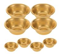 Happyyami 8pcs Mini Bols D'offrande en Cuivre pour Rituels Bouddhistes, Résistants à L'oxydation, Design Élégant, pour Voyages et Pèlerinages en Plein Air